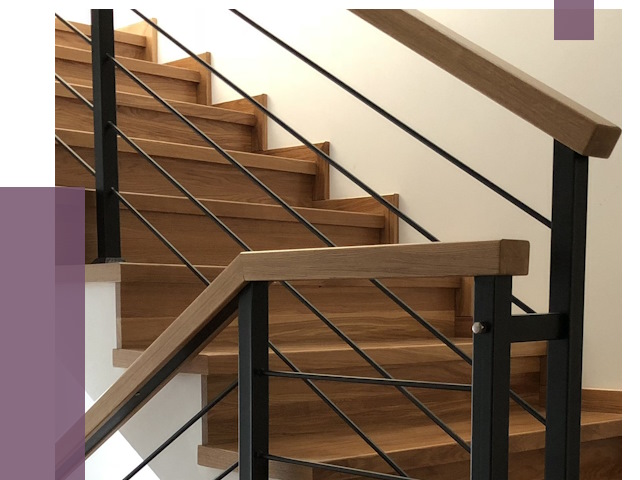 Обшивка металлической лестницы деревом в Геленджике от 4417 руб. 
