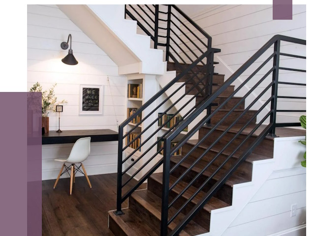 Перила для лестницы в доме в Геленджике от 7536 руб. — ПРОЛЁТ-Глн