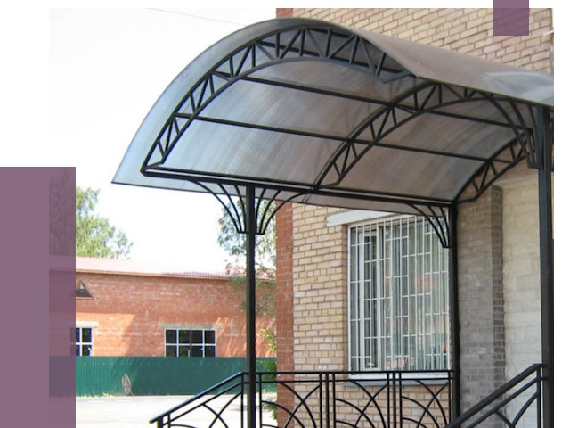 Металлические навесы и козырьки в Геленджике от 12993 руб.