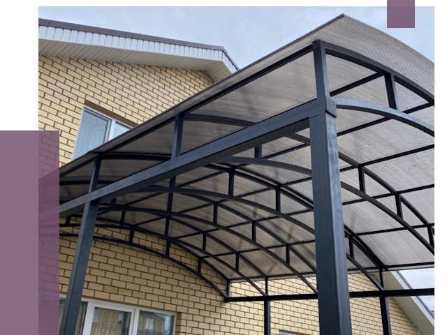 Монтаж козырьков в Геленджике от 11693 руб. | ПРОЛЁТ-Глн