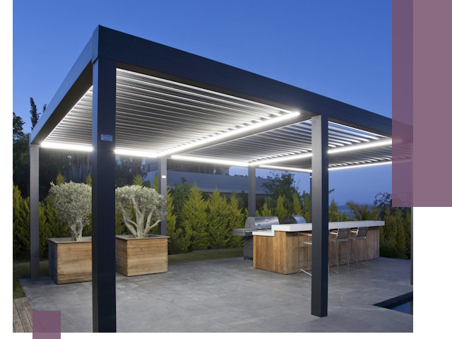 Навесы отдельно стоящие под ключ в Геленджике из металла и поликарбоната