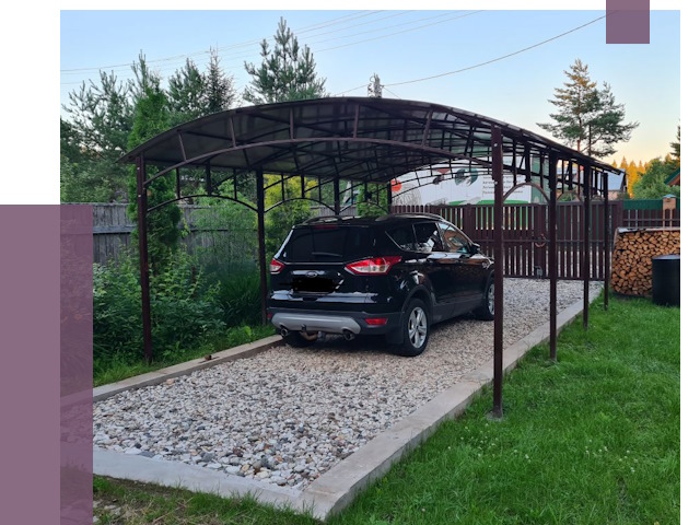 Навесы для автомобиля в Геленджике от 13356 руб.  | ПРОЛЁТ-Глн