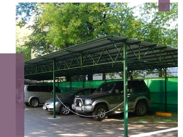 Навесы для парковки в Геленджике от 81593 руб. заказать | ПРОЛЁТ-Глн