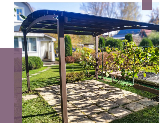 Навесы для дачи в Геленджике от 12941 руб. под ключ — ПРОЛЁТ-Глн