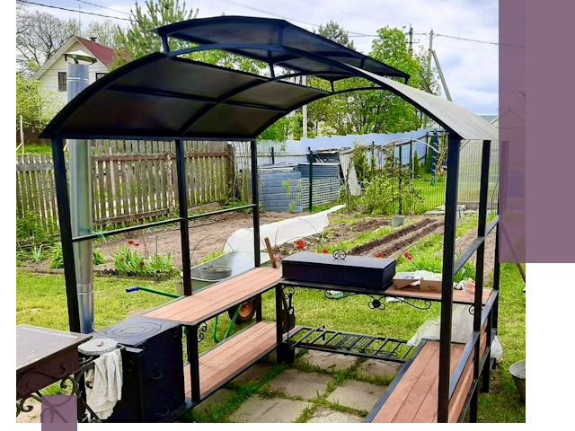 Навесы для барбекю в Геленджике: изготовление, монтаж и демонтаж