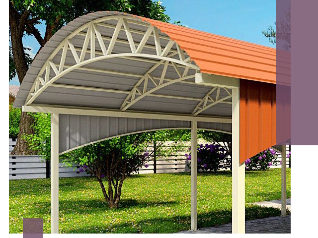 Навесы из профнастила под ключ в Геленджике — установка и монтаж