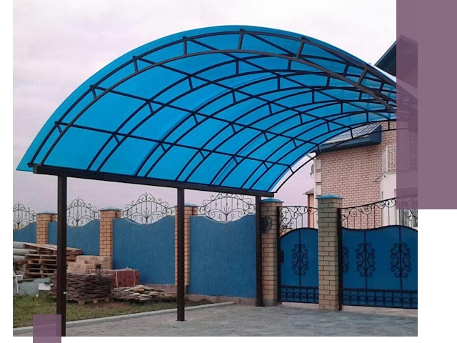 Арочные навесы под ключ в Геленджике — изготовление и монтаж