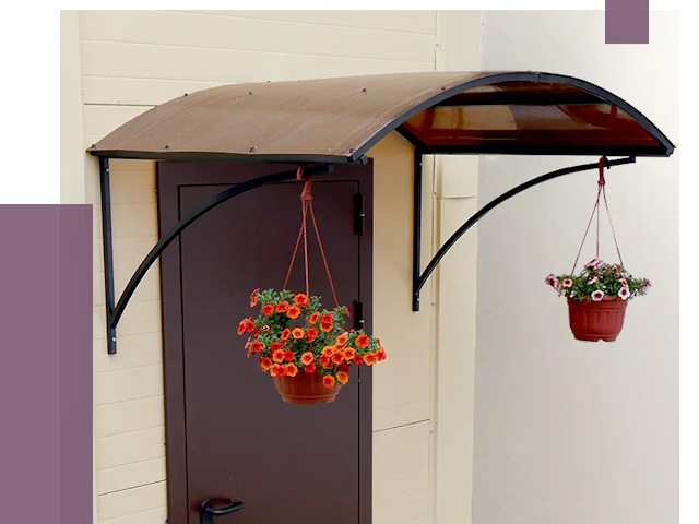 Козырьки над входом в Геленджике от 15071 руб.  | ПРОЛЁТ-Глн