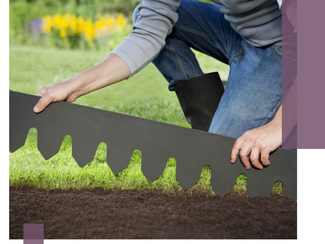 Металлические бордюры для газона в Геленджике — изготовление и монтаж