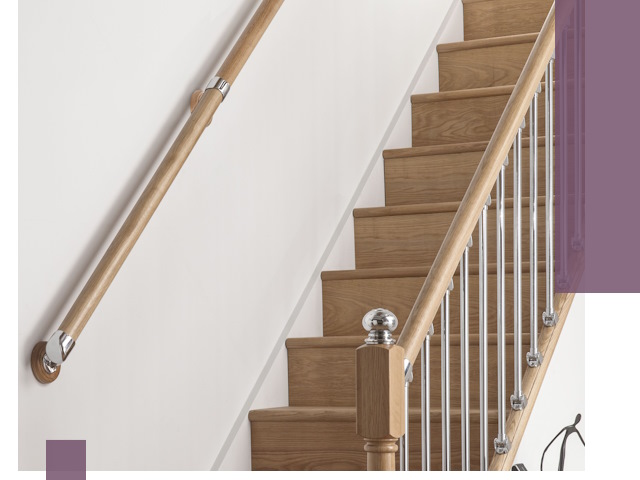 Пристенные поручни из стали и нержавейки под монтаж в Геленджике